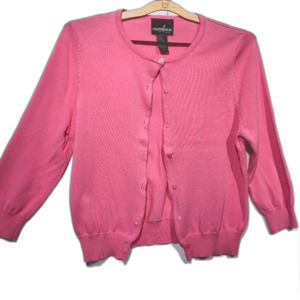 Positive Attitude women's long sleeve soft knit button-down cardigan sweater 6P